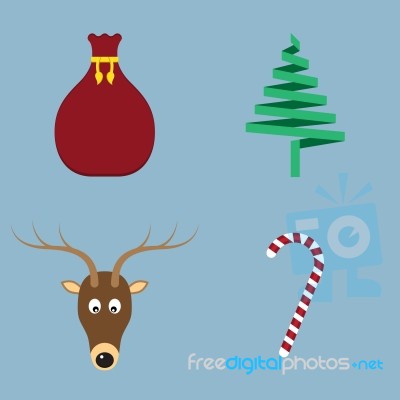 Christmas Icon Set Stock Image