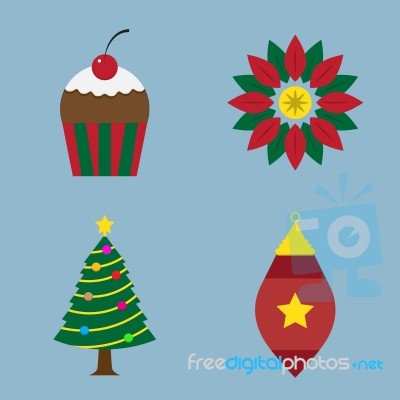 Christmas Icon Set Stock Image