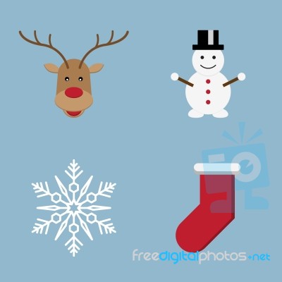 Christmas Icon Set Stock Image