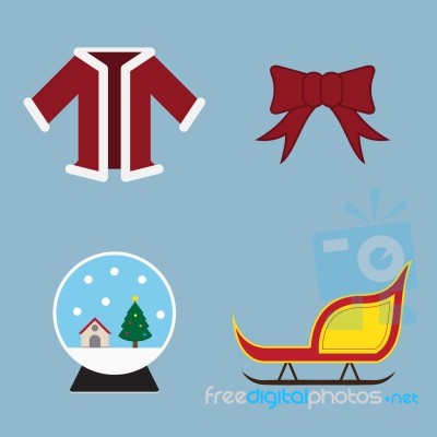 Christmas Icon Set Stock Image