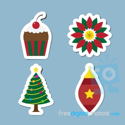 Christmas Icon Set Stock Image