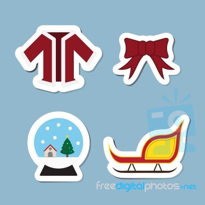 Christmas Icon Set Stock Image