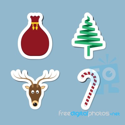 Christmas Icon Set Stock Image