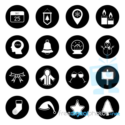 Christmas Icon Set  Illustration Stock Image