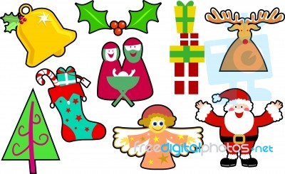 Christmas Icons Stock Image