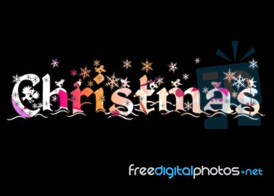 Christmas In Black Stock Image