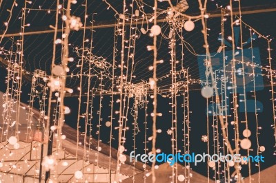 Christmas Lights Background Lights Blurred Bokeh Stock Photo