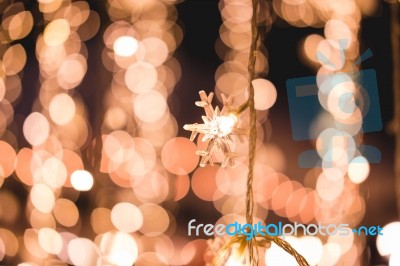 Christmas Lights Background Lights Blurred Bokeh Stock Photo