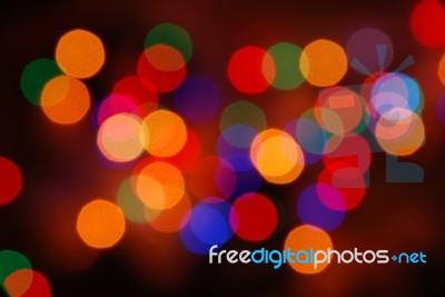 Christmas Lights Glowing (blur Motion Background) Stock Photo