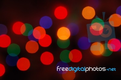 Christmas Lights Glowing (blur Motion Background) Stock Photo