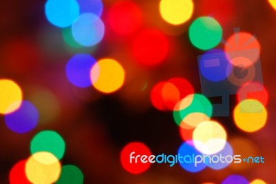 Christmas Lights Glowing (blur Motion Background) Stock Photo