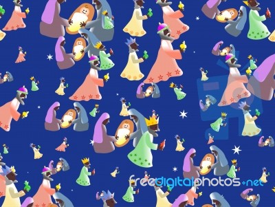 Christmas Nativity Wallpaper Stock Image