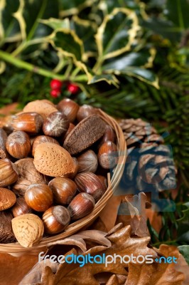 Christmas Nuts Stock Photo