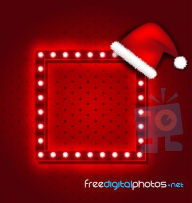 Christmas Retro Sign Stock Image