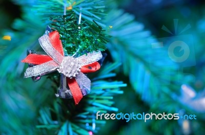 Christmas Ribbon Stock Photo