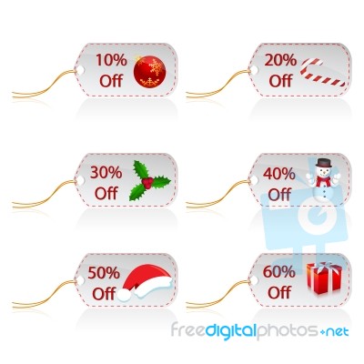 Christmas Sale Icons Stock Image