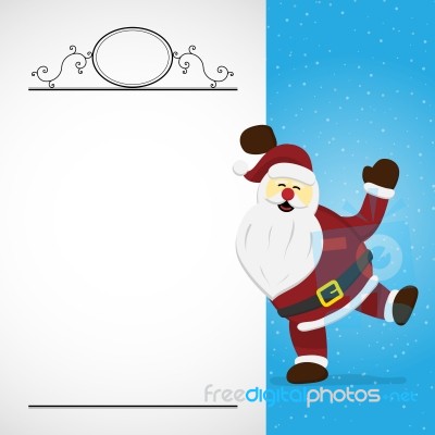 Christmas Santa Claus Monogram White Background  Stock Image