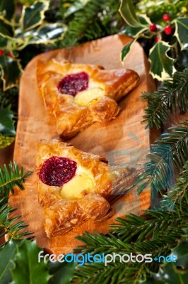 Christmas Shape Pastry Stock Photo