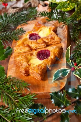 Christmas Shape Pastry Stock Photo