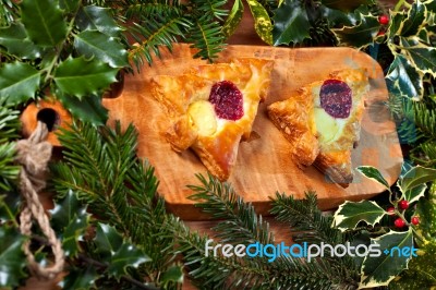 Christmas Shape Pastry Stock Photo