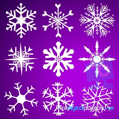 Christmas Snowflake Icon Stock Image