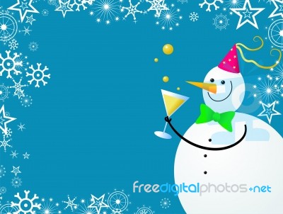 Christmas Snowman Stock Image