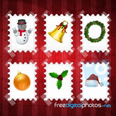 Christmas Sticker Stock Image