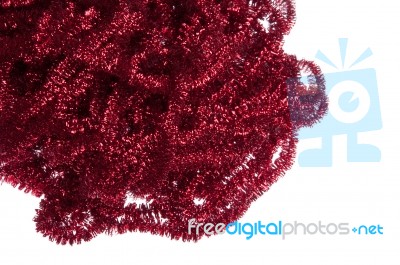 Christmas Tinsel Decoration Stock Photo