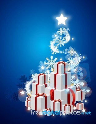 Christmas Tree And Gifts Stock Image