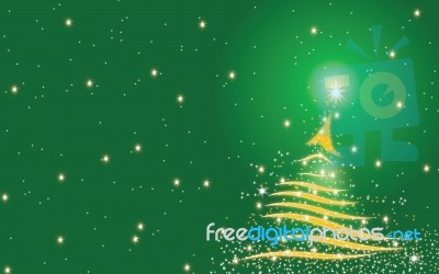 Christmas Tree Background - Green Stock Image