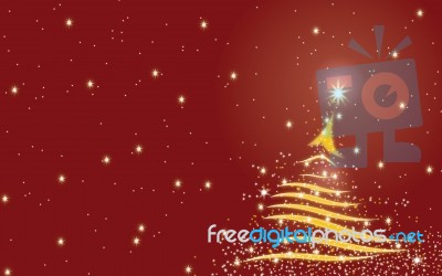 Christmas Tree Background - Red Stock Image