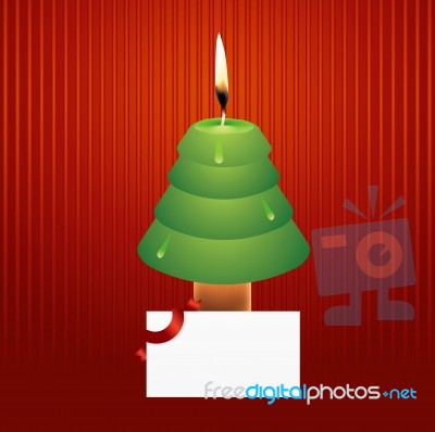 Christmas Tree Candle Stock Image