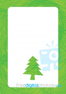 Christmas Tree Card Stock Image