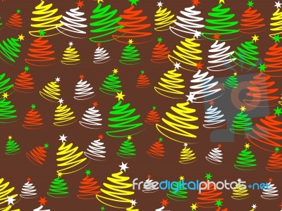 Christmas Tree Wallpaper Stock Image