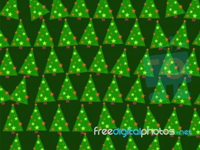 Christmas Tree Wallpaper Stock Image