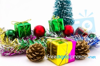 Christmas Tree With Gifts Stock Photo