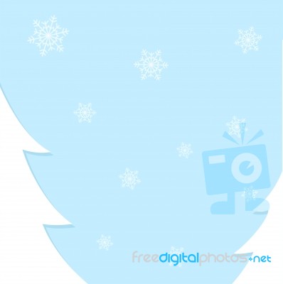 Christmas Tree With Snowflakes-abstract  Background Stock Image