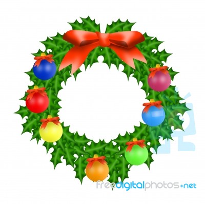 Christmas Wreath Stock Image