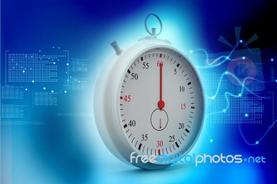 Chrome Stopwatch Stock Image