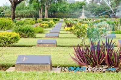 Chungkai War Cemetery, Thailand Stock Photo