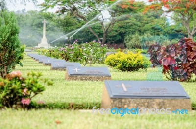 Chungkai War Cemetery, Thailand Stock Photo