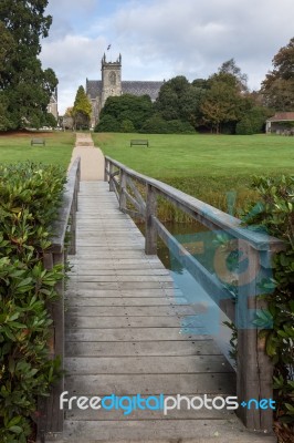 Church In The Grounds Of The Ashdown Park Hotel Stock Photo