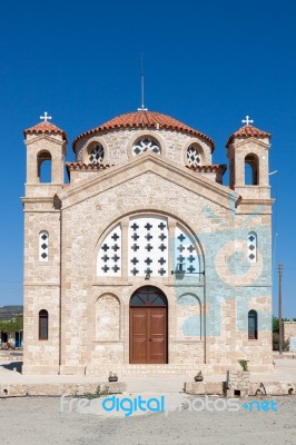 Church Of Agios Georgios At Cape Deprano Cyprus Stock Photo