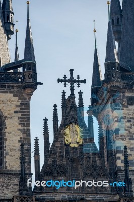 Church Of Our Lady Before Tyn In Prague Stock Photo