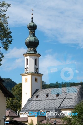 Church Of Saint Giles In St Gilgen Stock Photo