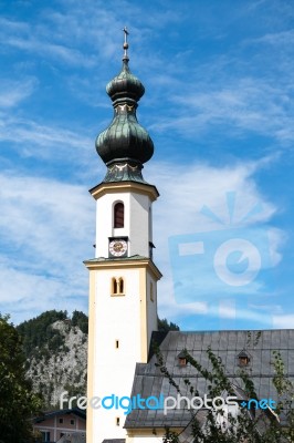 Church Of Saint Giles In St Gilgen Stock Photo