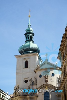 Church Of St Gallus In Prague Stock Photo