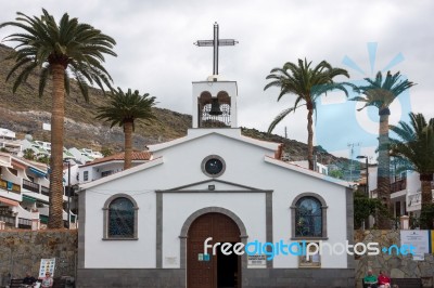 Church Of The Holy Sprit In Los Gigantes Tenerife Stock Photo