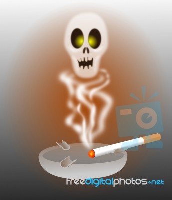 Cigarette And The Death Stock Image