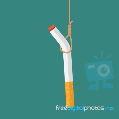 Cigarette Hanging With Rope Concept Stock Image